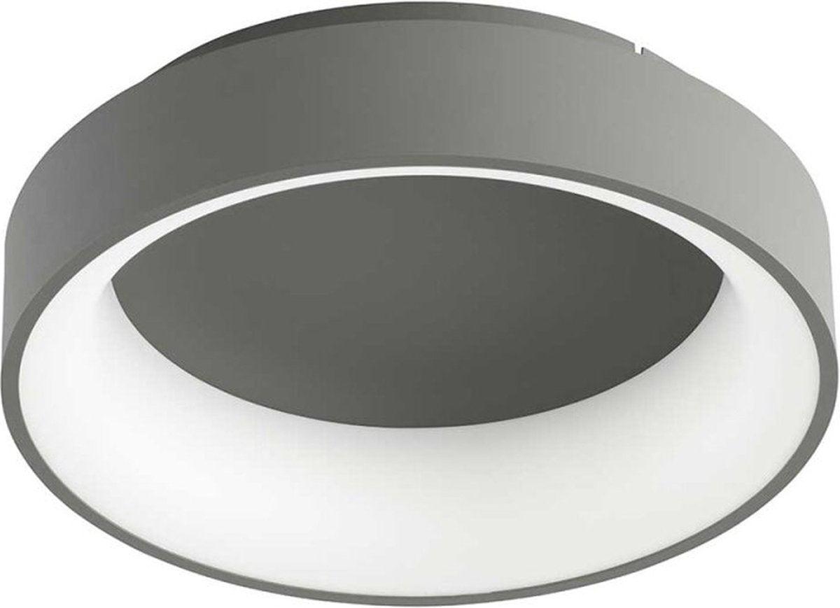 Deco Plafondlamp Ø 39cm met achtergrondverlichting - Dimbaar zonder dimmer - Donkergrijs - LED.nl