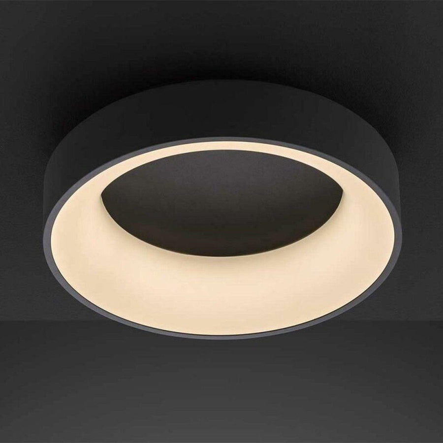 Deco Plafondlamp zwart Ø 45 cm met afstandsbediening - Dimbaar wit licht - Achtergrondverlichting Plafondlampen LED.nl