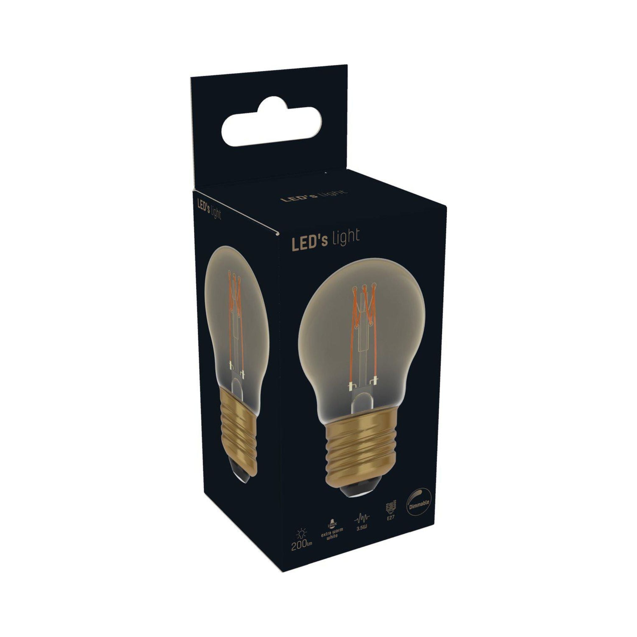 LED Lamp goud E27 - Gloeilamp design - Dimbaar extra warm wit - 1800K Decoratieve Lichtbronnen LED.nl