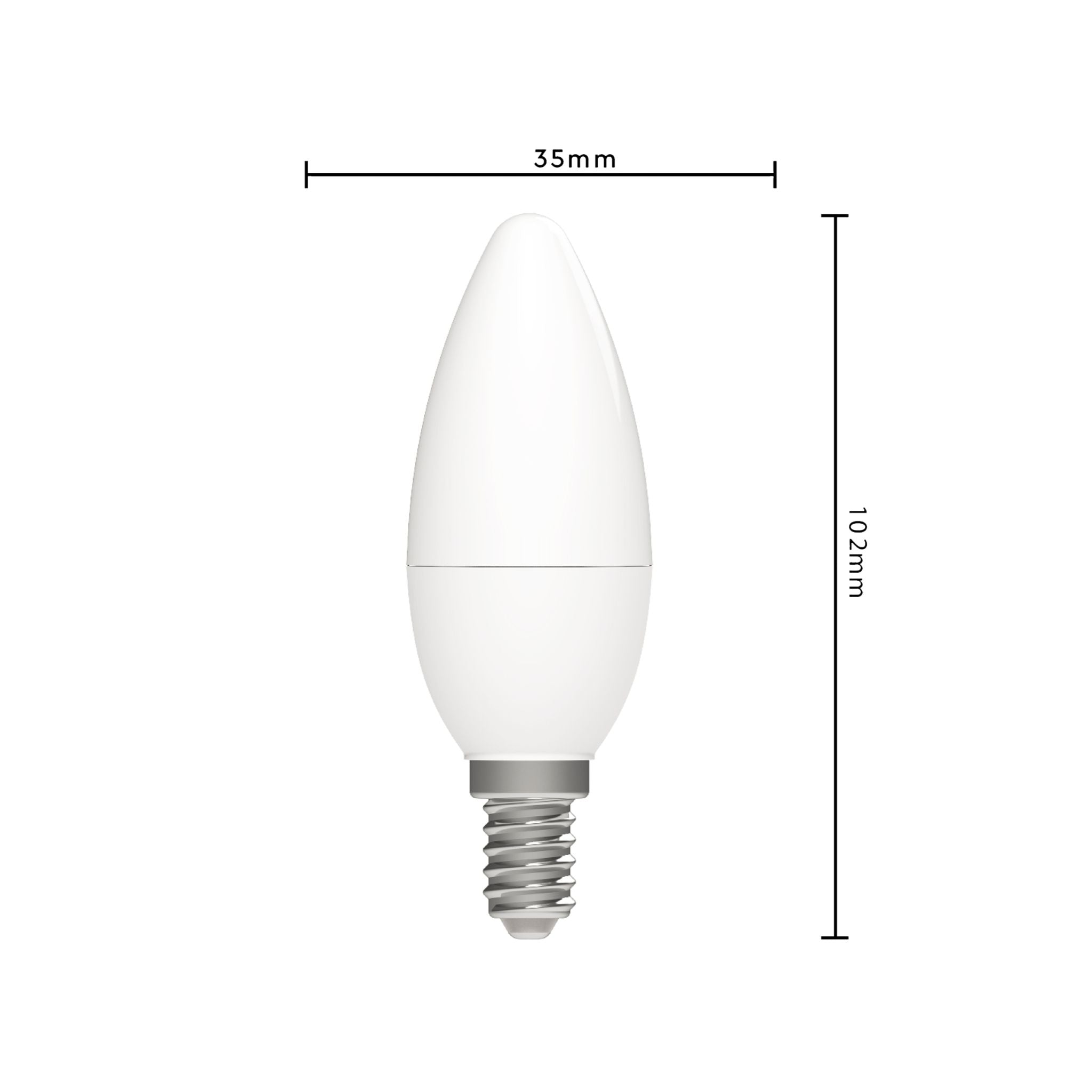 Dimbare E14 LED kaarsLamp - Dimbaar naar extra warm wit - 1 lamp Dimbare lampen LED.nl