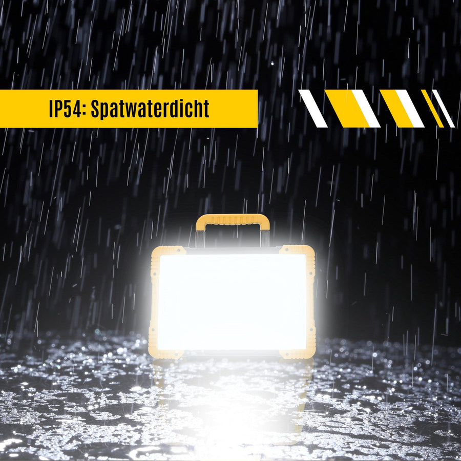 LED's Work Cordless LED Construction Lamp 5200 - Works on batteries from Makita, Bosch, Dewalt, Milwaukee, Metabo - IP54 - LED.nl
