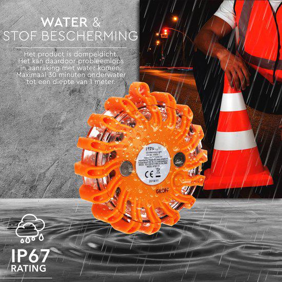 LED's Light Wireless LED Flashlight on Batteries - 9 Modes - Magnetic &amp; Waterproof - Orange - LED.nl