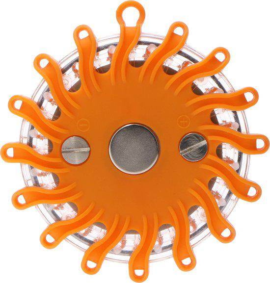 LED's Light Draadloze LED Zwaailamp op Batterijen - 9 standen - Magnetisch & Waterdicht - Oranje Noodverlichting LED.nl