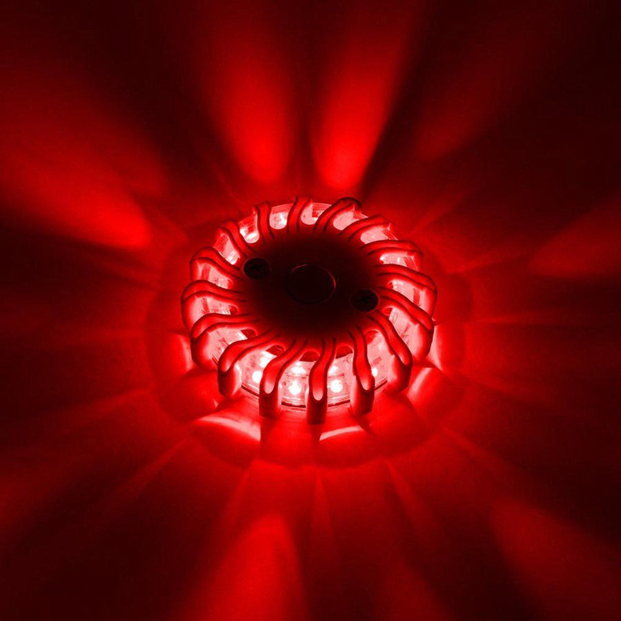 LED's Light Draadloze LED Zwaailamp op Batterijen - 9 standen - Magnetisch & Waterdicht - Rood Noodverlichting LED.nl