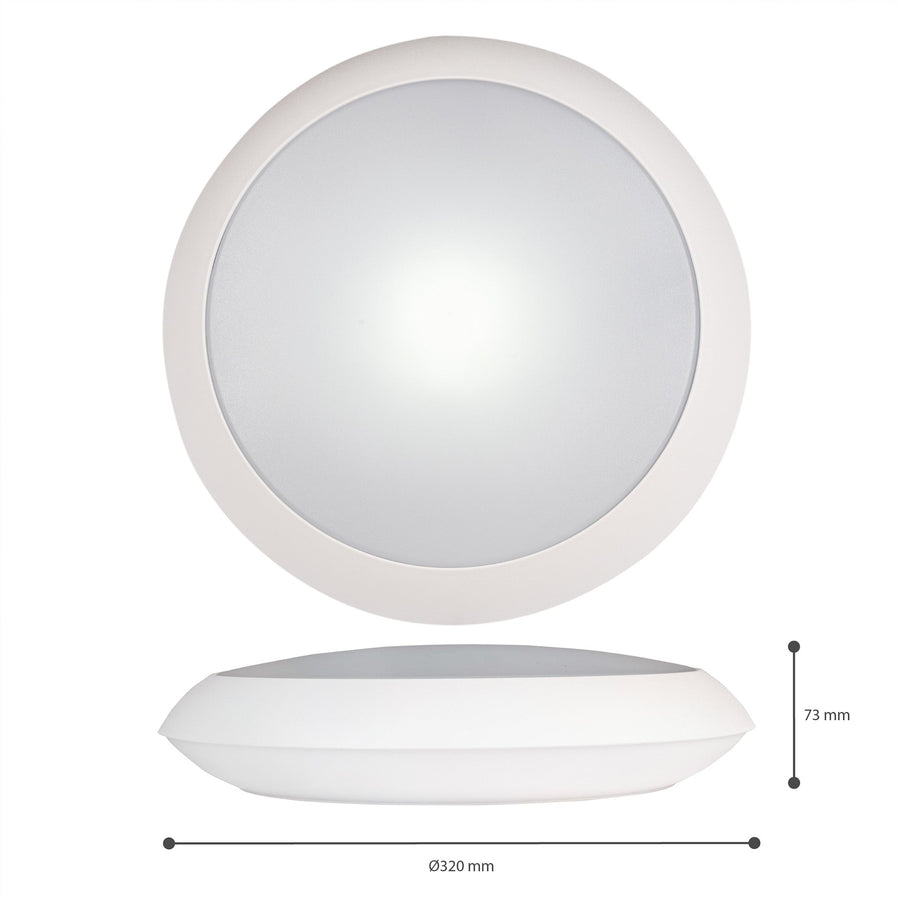 EasyFix LED Ceiling Lamp 30 cm - Light color and light intensity dimmable - Waterproof - IP66 - LED.nl