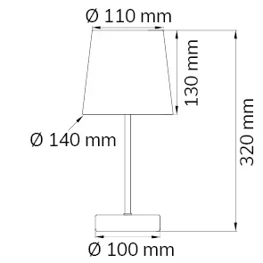 Eleganto LED Tafellamp met voetschakelaar - E14 fitting - Grijs - 32 cm Tafellampenen LED.nl