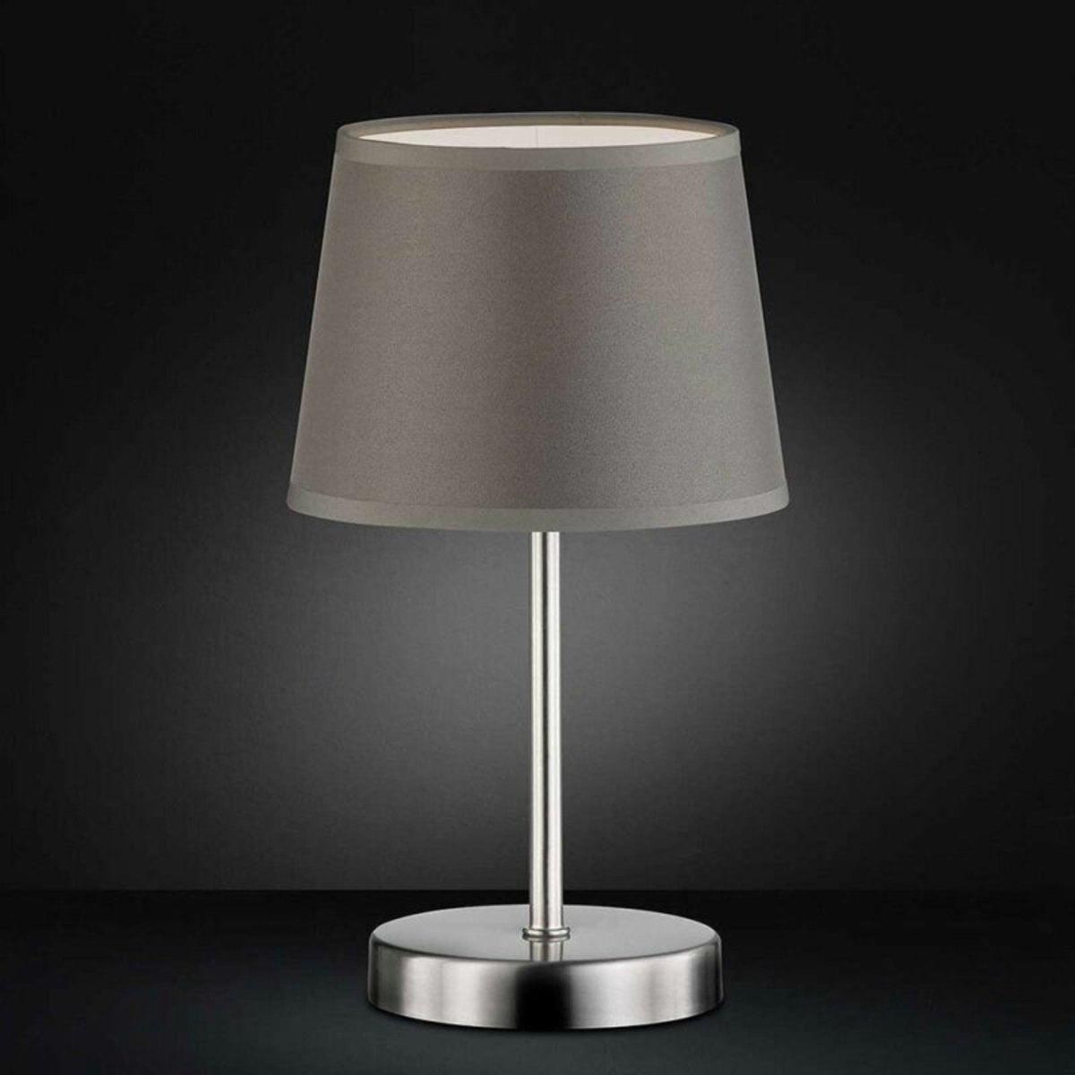 Eleganto LED Tafellamp met voetschakelaar - E14 fitting - Grijs - 32 cm Tafellampenen LED.nl