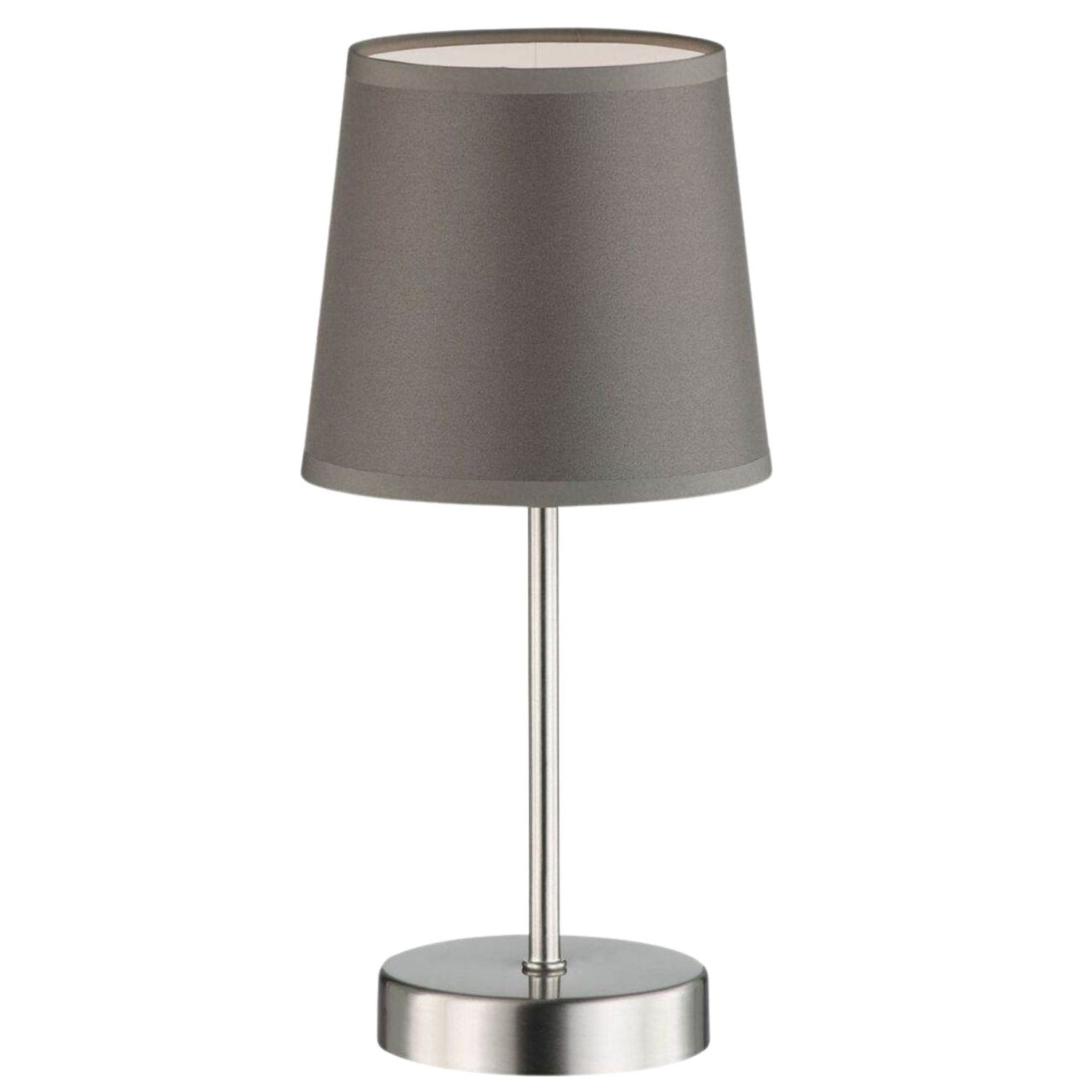 Eleganto LED Tafellamp met voetschakelaar - E14 fitting - Grijs - 32 cm Tafellampenen LED.nl