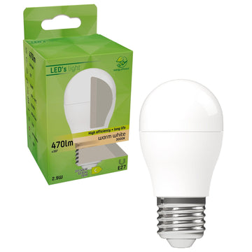 Elite LED Ball Lamp E27 Matte - Lasts up to 25 years - Warm white - 2.9W replaces 40W - LED.nl