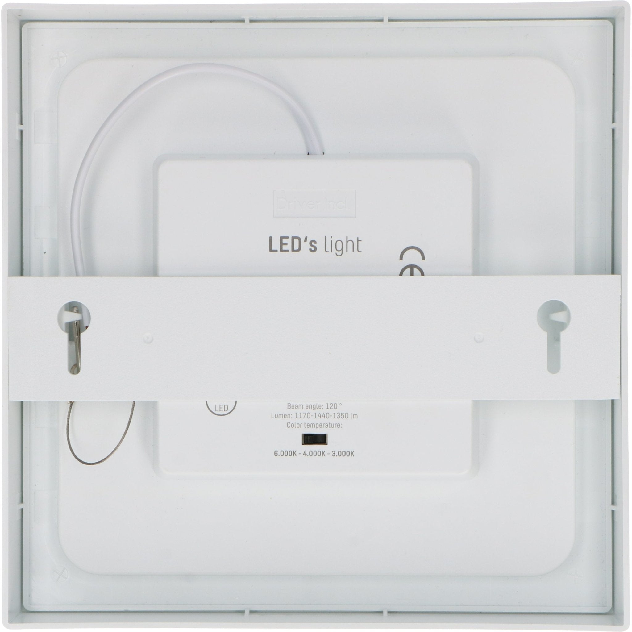 Inbouw/Opbouw LED Plafondlamp CCT Ø 20 cm vierkant - Dimbaar - warm en koud wit - LED.nl