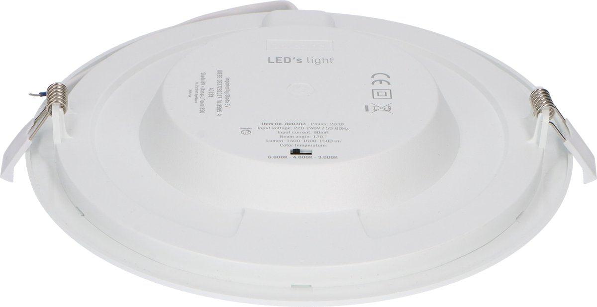 Inbouw/Opbouw LED Plafondlamp Downlight 18W – 1820 lm – Ø240 mm – White | 3000K / 4000K / 6000K Plafondlampen LED.nl