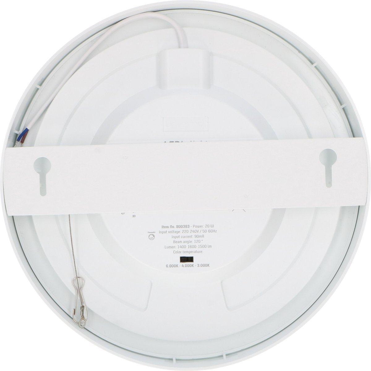 Inbouw/Opbouw LED Plafondlamp Downlight 18W – 1820 lm – Ø240 mm – White | 3000K / 4000K / 6000K Plafondlampen LED.nl