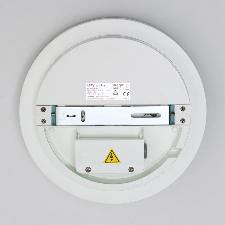 Industrial Waterproof LED Ceiling Lamp ø 33 cm - For Indoor &amp; Outdoor - Cool white - LED.nl