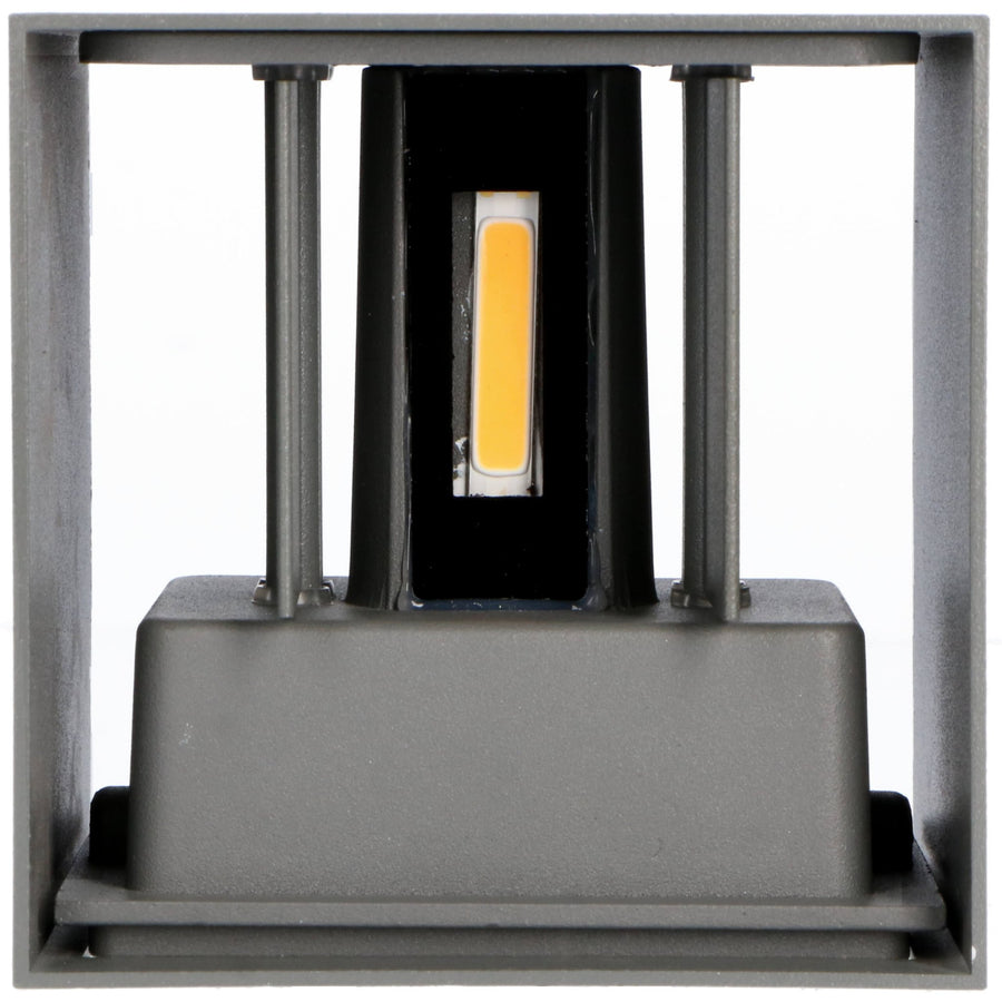 3 pack - LED's Light Kubus LED Wandlamp voor buiten - 2 lichts - IP65 Waterdicht - Warm wit licht - Antraciet Wandlampen LED.nl