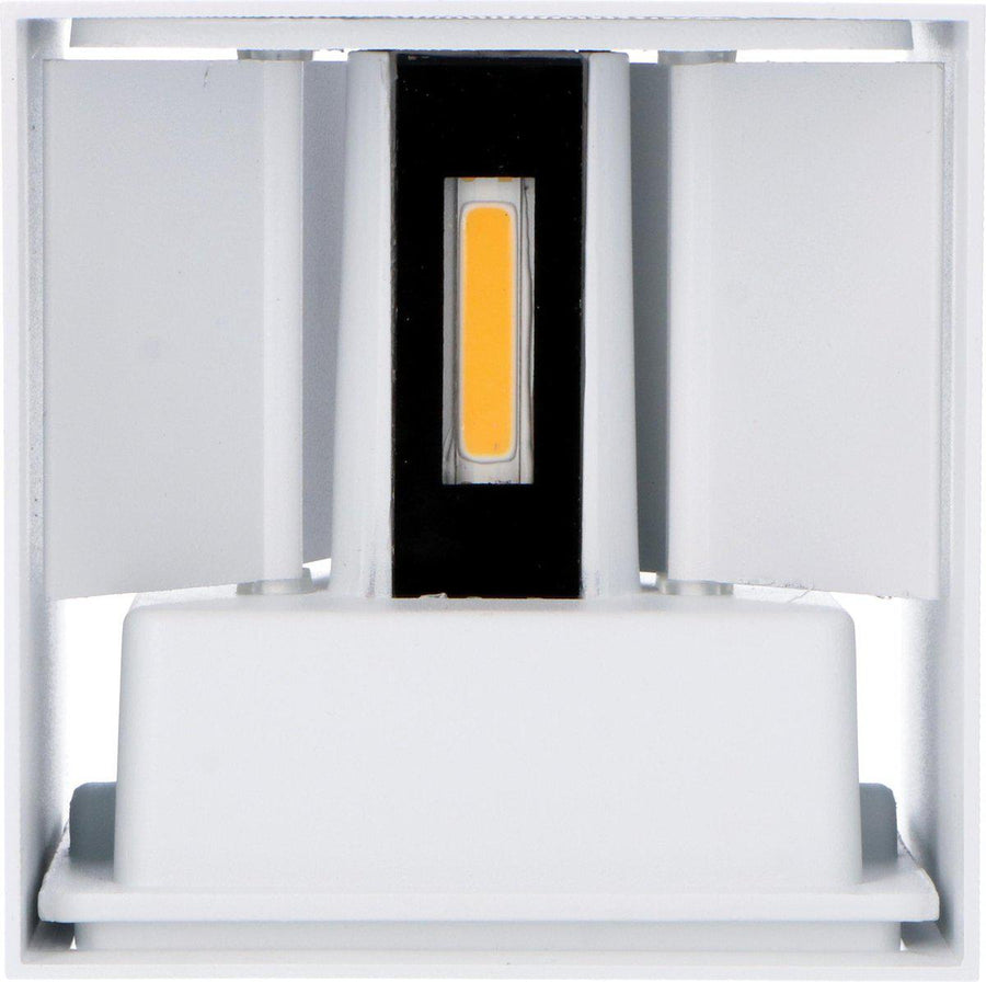 3 pack - LED's Light Kubus LED Wandlamp buiten - 2 lichts - IP65 Waterdicht - Warm wit licht - Wit Wandlampen LED.nl