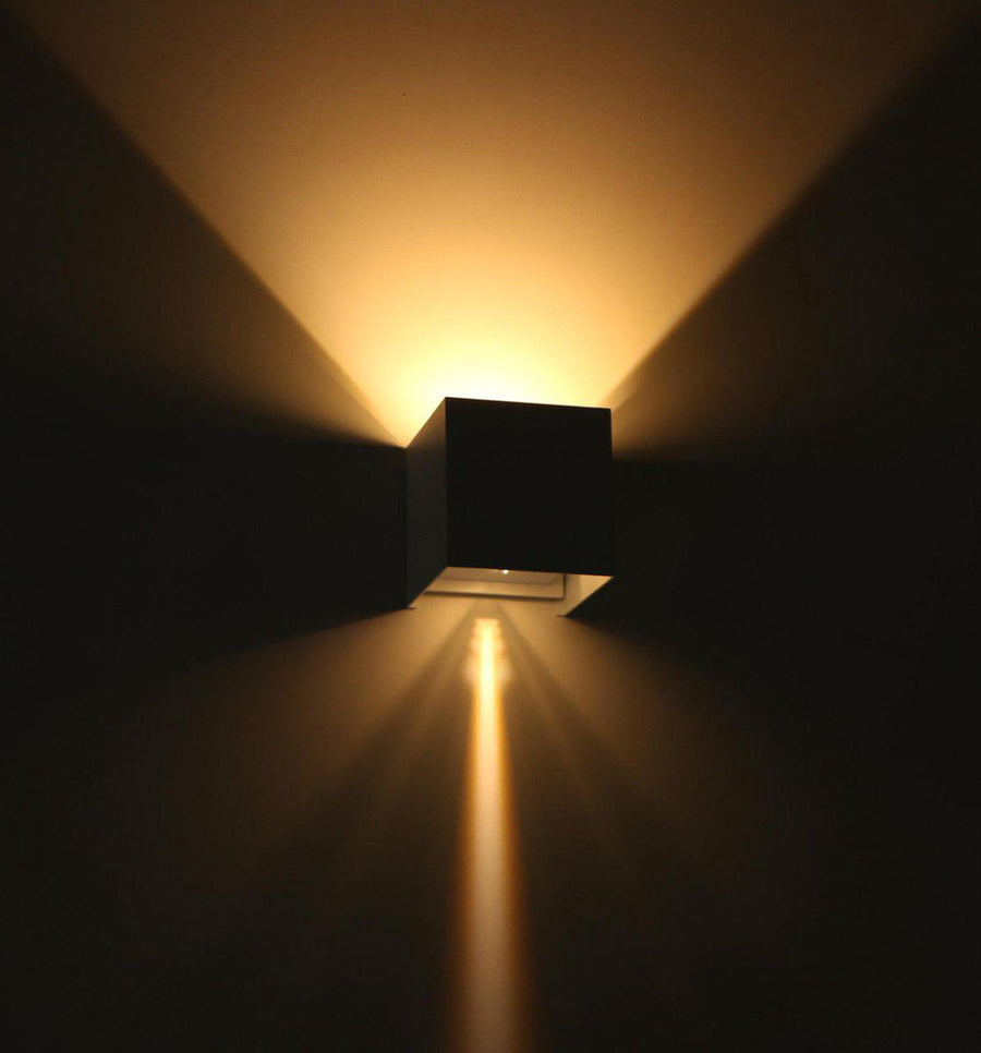 3 pack - LED's Light Kubus LED Wandlamp buiten - 2 lichts - IP65 Waterdicht - Warm wit licht - Wit Wandlampen LED.nl