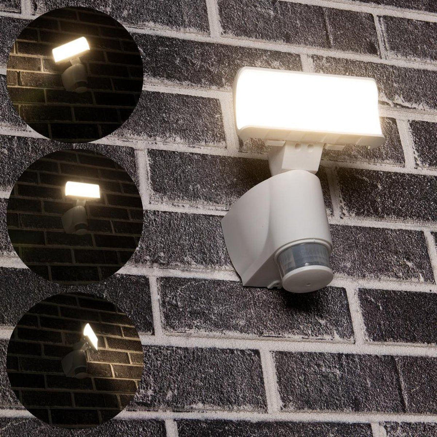 LED Buitenlamp met bewegingssensor - Licht volgt beweging - Kantelbaar - IP44 - Wit Buitenlampen LED.nl