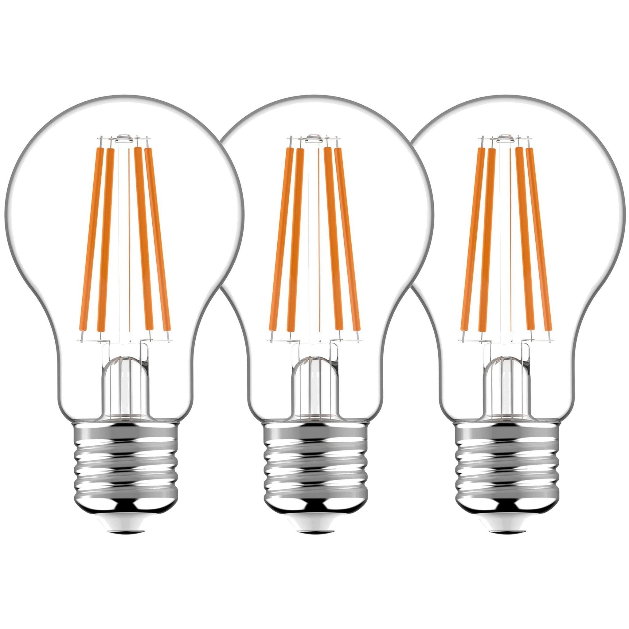 E27 LED Lamp 806 lm - Klassiek design - Warm wit licht - 3PACK Filament lampen LED.nl