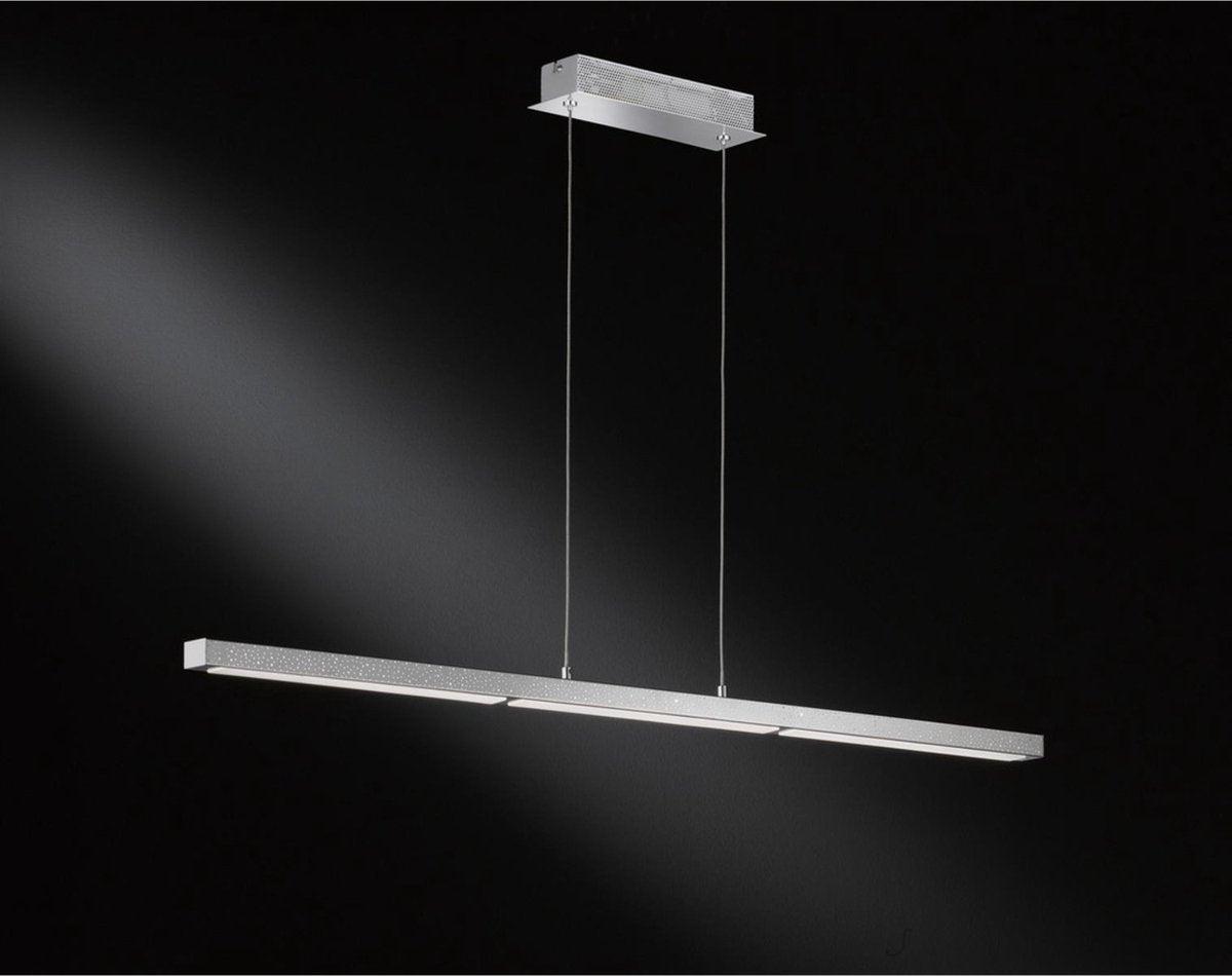 LED Hanglamp Linear met touch dimmer 150 cm - Dimbaar in 3 stappen - Chroom - LED.nl