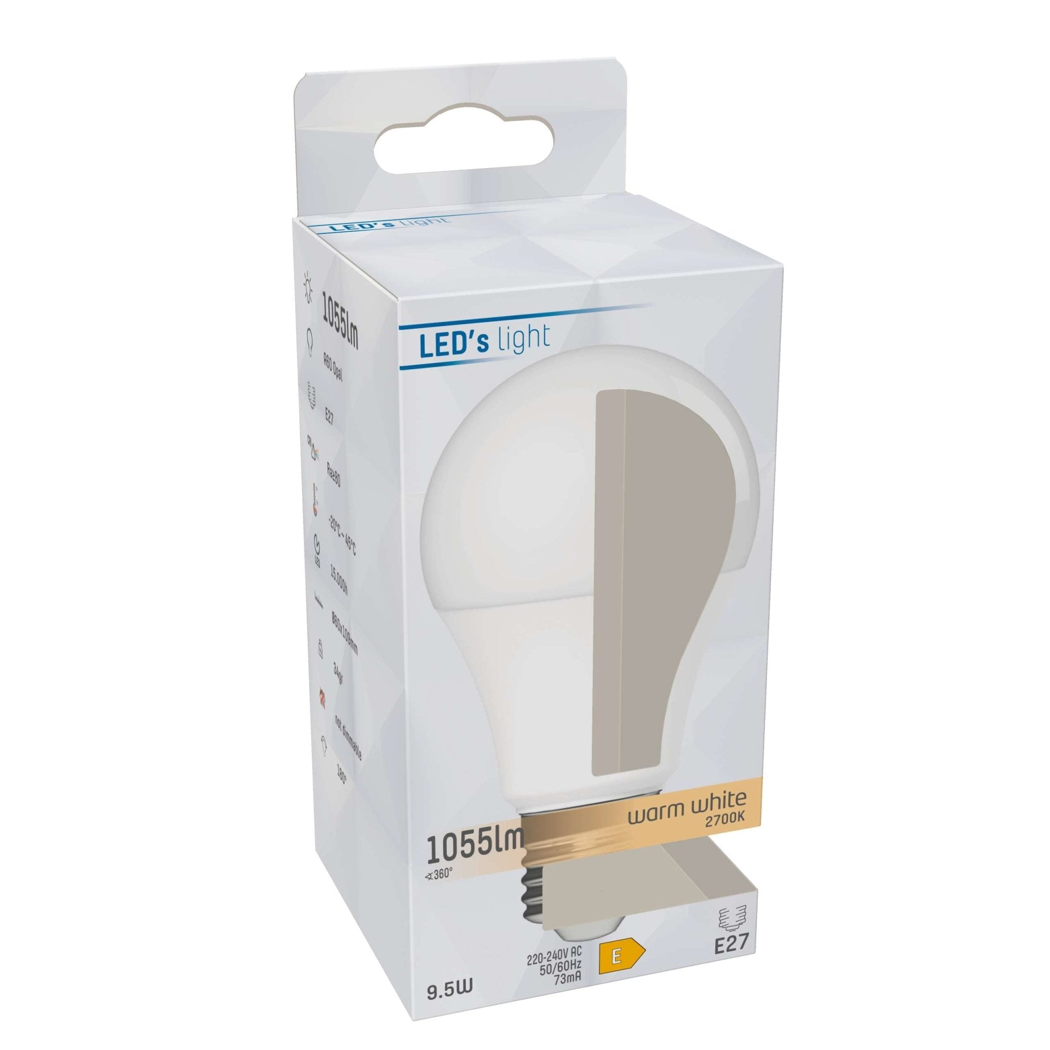 LED Lamp E27 - 1055 lm - Warm wit licht - 1 lamp Lichtbronnen LED.nl