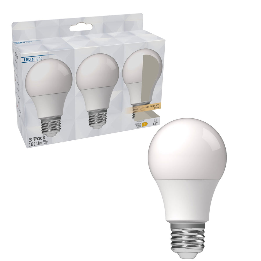 LED Lamps E27 - 1521 lm - Warm white light - 3 lamps - LED.nl