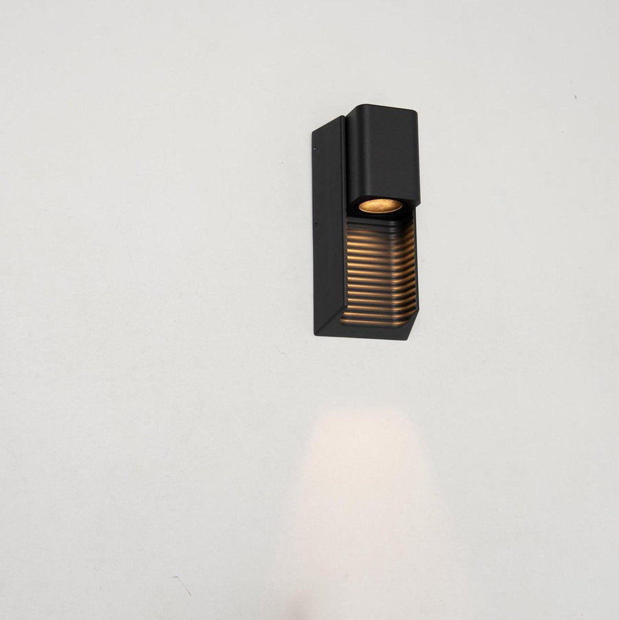 LED outdoor wall lamp with GU10 fitting - Stripes - Rimini - IP44 - Anthracite - LED.nl