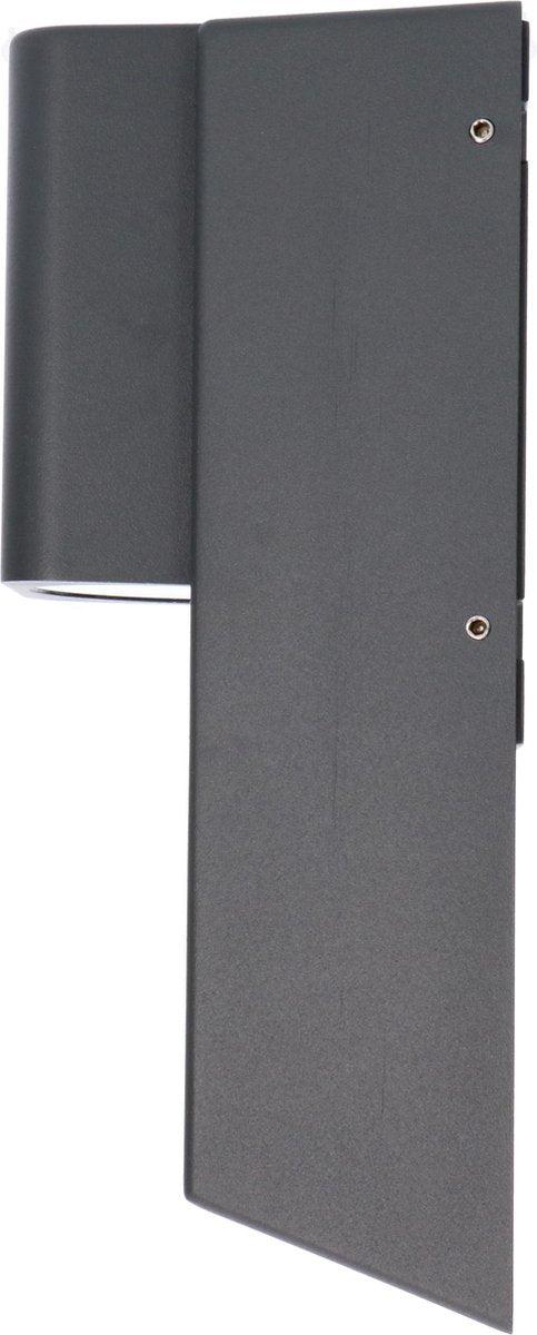 LED outdoor wall lamp with GU10 fitting - Stripes - Rimini - IP44 - Anthracite - LED.nl