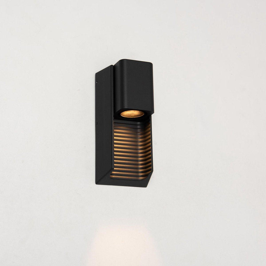 LED outdoor wall lamp with GU10 fitting - Stripes - Rimini - IP44 - Anthracite - LED.nl