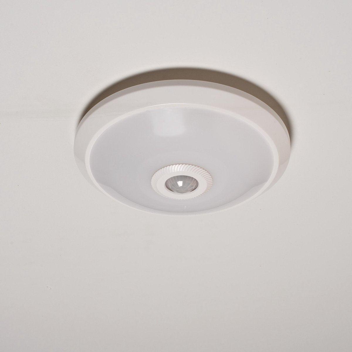 LED Plafondlamp 24 cm met bewegingssensor - Spatwaterdicht - Warm wit - LED.nl
