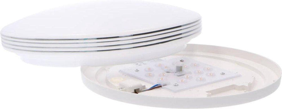 LED Plafondlamp rond 35 cm met ringen - Universeel - Spatwaterdicht - Warm wit licht Plafondlampen LED.nl