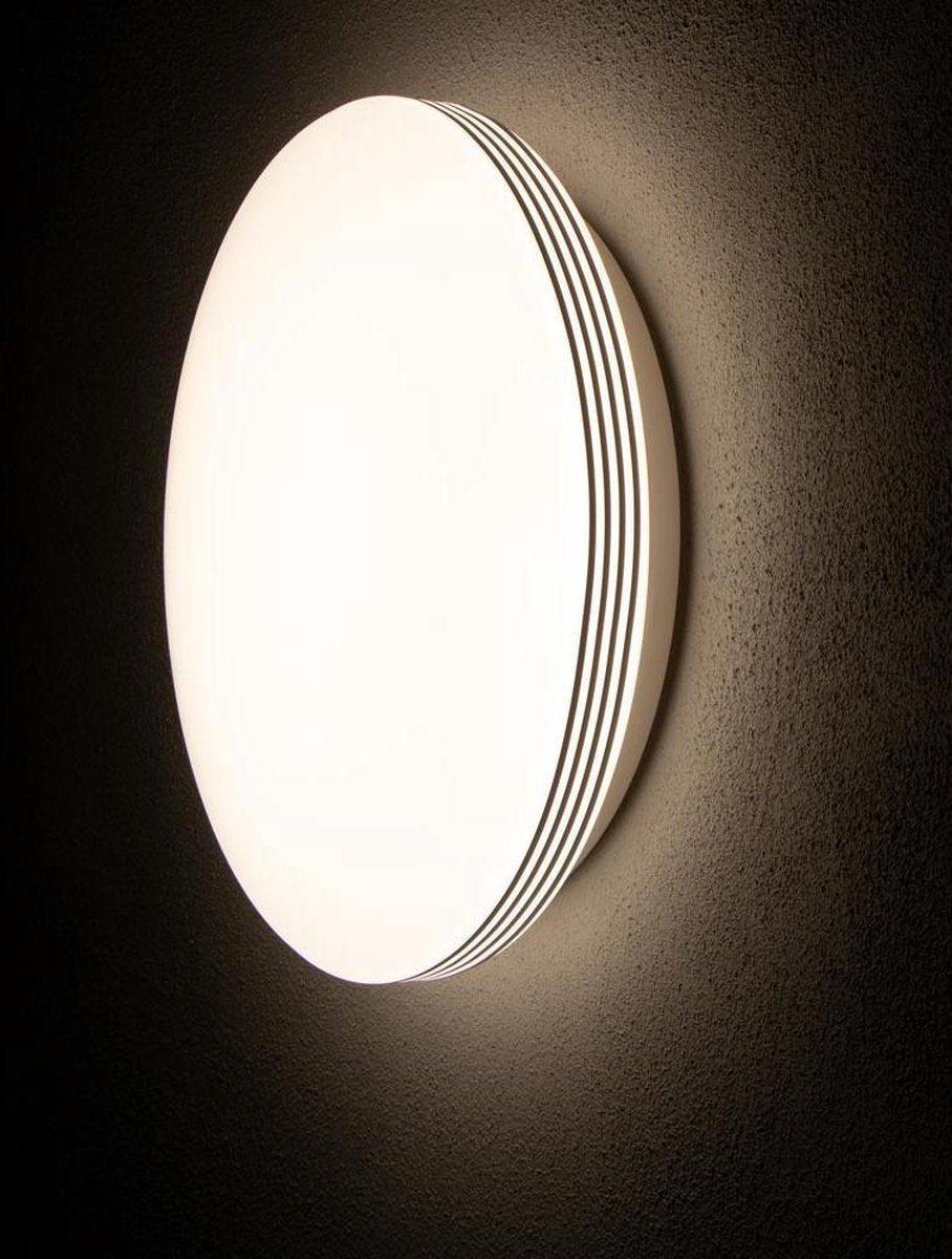 LED Plafondlamp rond 35 cm met ringen - Universeel - Spatwaterdicht - Warm wit licht Plafondlampen LED.nl