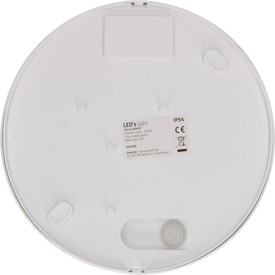 LED Ceiling Lamp for Outdoor - Round 21 cm - Cold White Light - IP54 - 10W - LED.nl