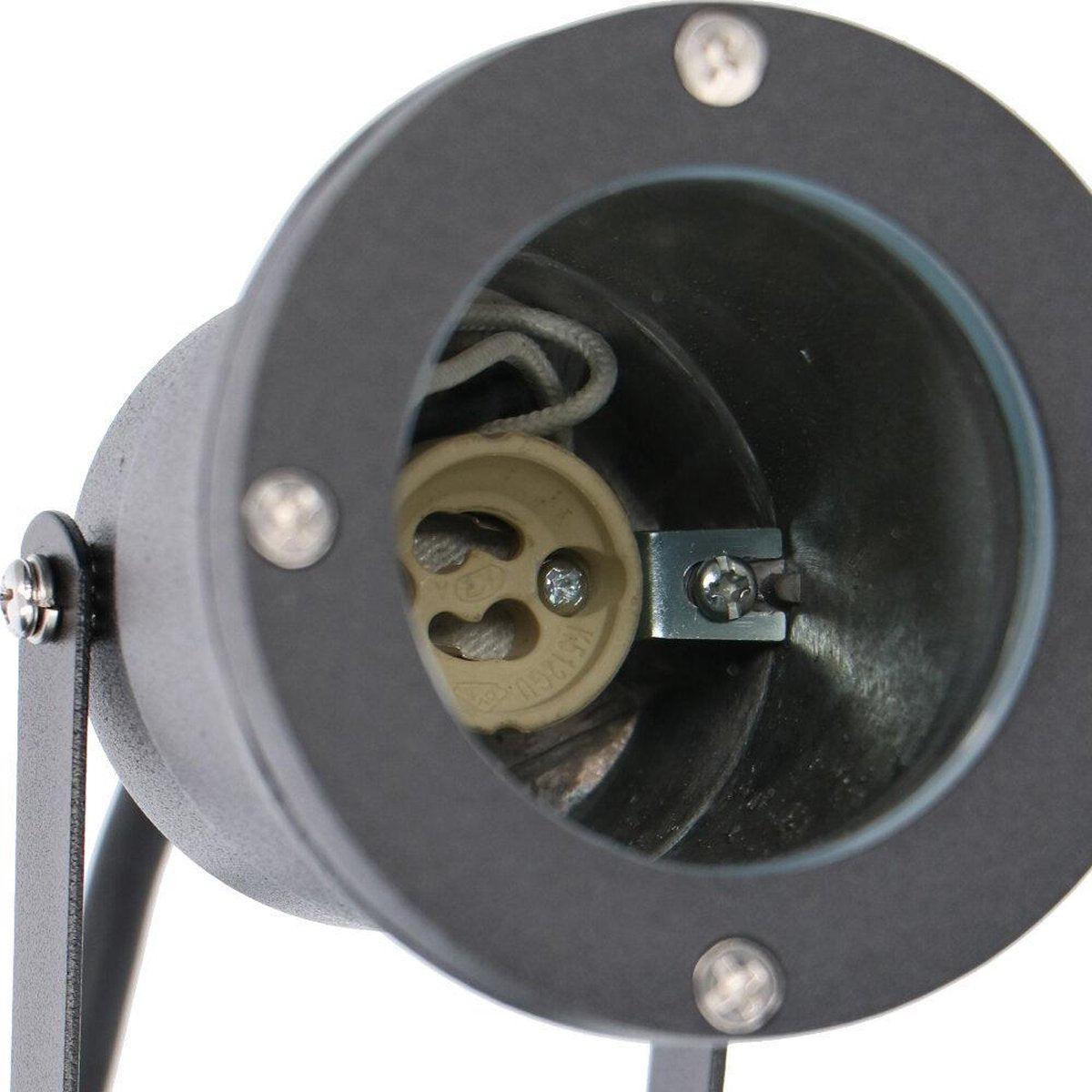 LED's Light LED Prikspot met Stekker - Kantelbaar - GU10 fitting - IP54 - Model Melfi - Zwart Prikspotjes LED.nl