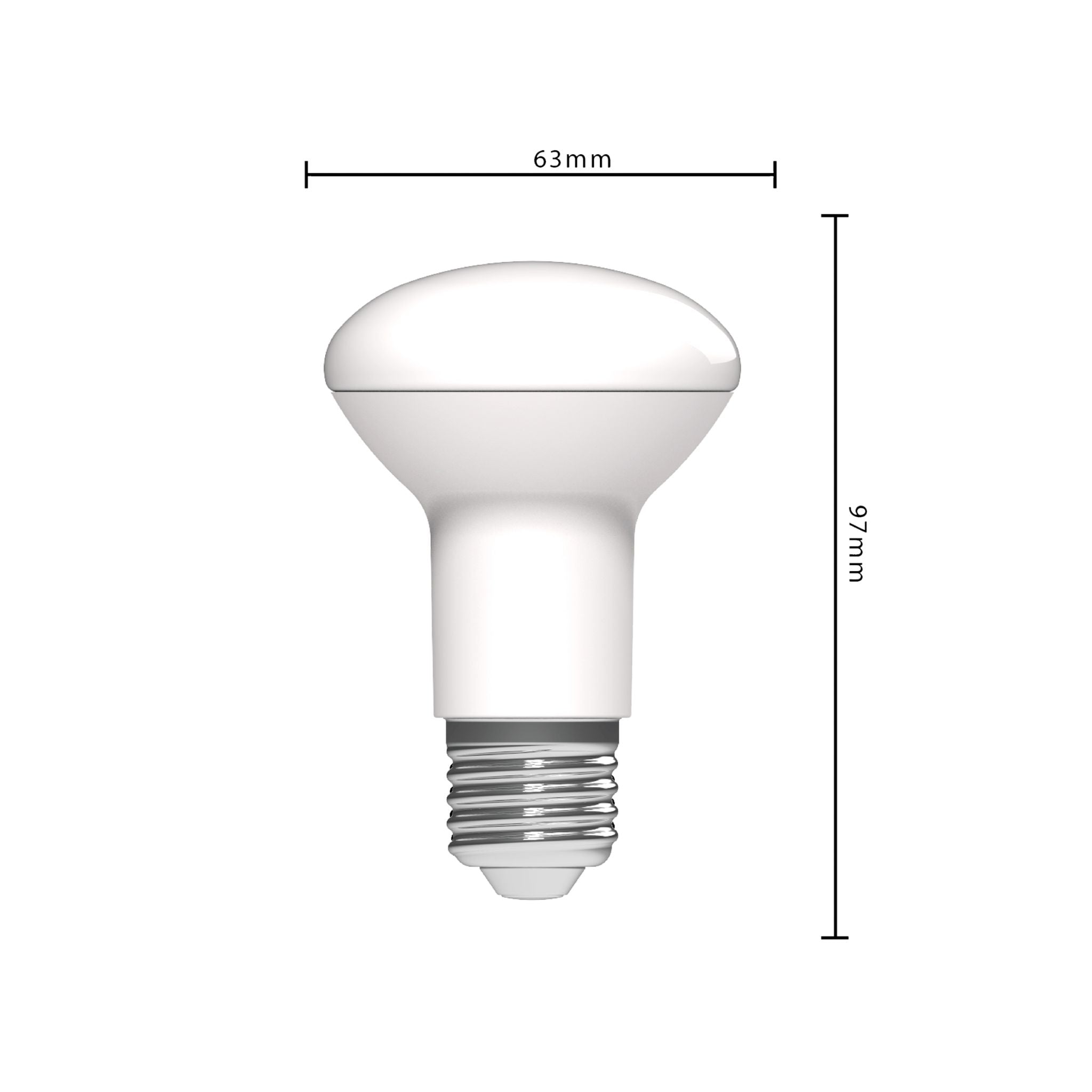 LED Reflectorlamp E27 - R63 Reflector - Warm wit - 7W vervangt 60W LED.nl
