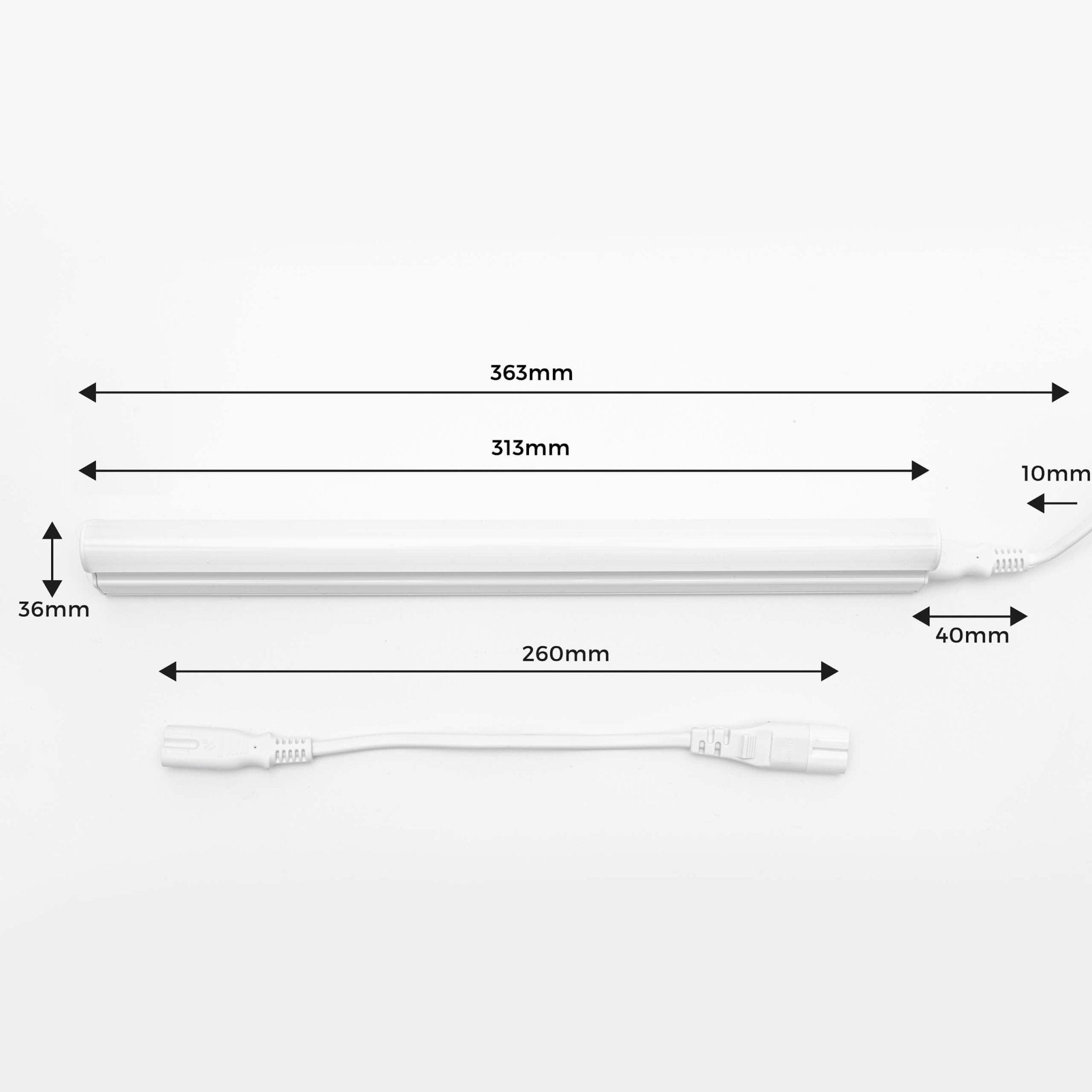 LED's Light Universele LED T5 balk 30 cm - voor kasten en keukens - Koppelbaar - 400 lm TL verlichting LED.nl