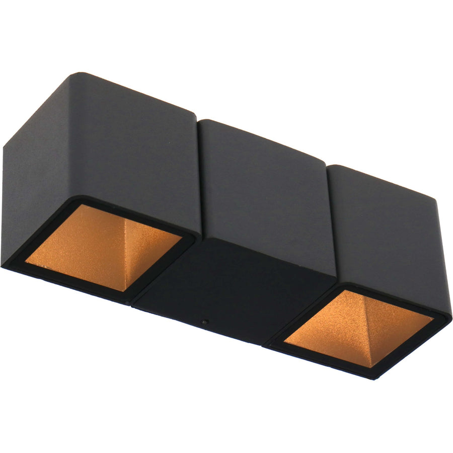 2 pack LED's Light 4-lichts Wandlamp Buiten - Model Aversa - Warm wit - IP54 waterdicht - Antraciet Wandlampen LED.nl