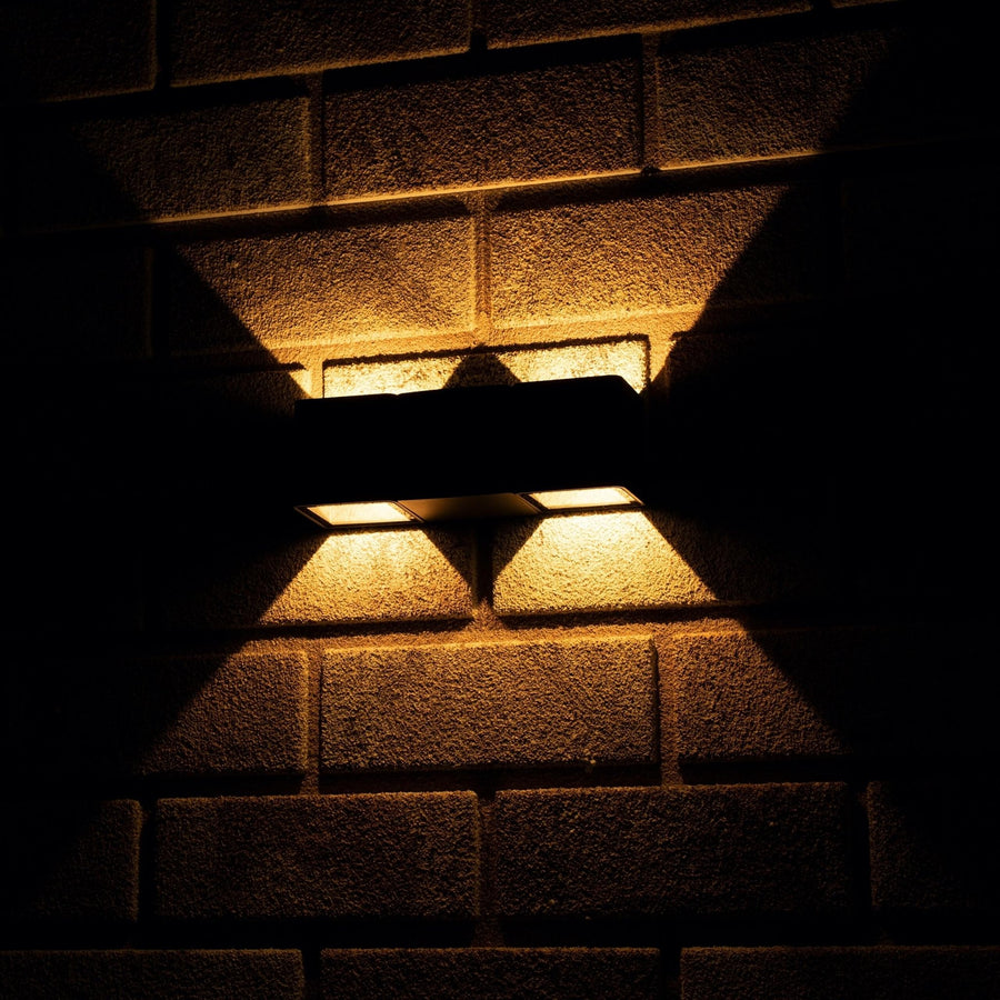 2 pack LED's Light 4-lichts Wandlamp Buiten - Model Aversa - Warm wit - IP54 waterdicht - Antraciet Wandlampen LED.nl
