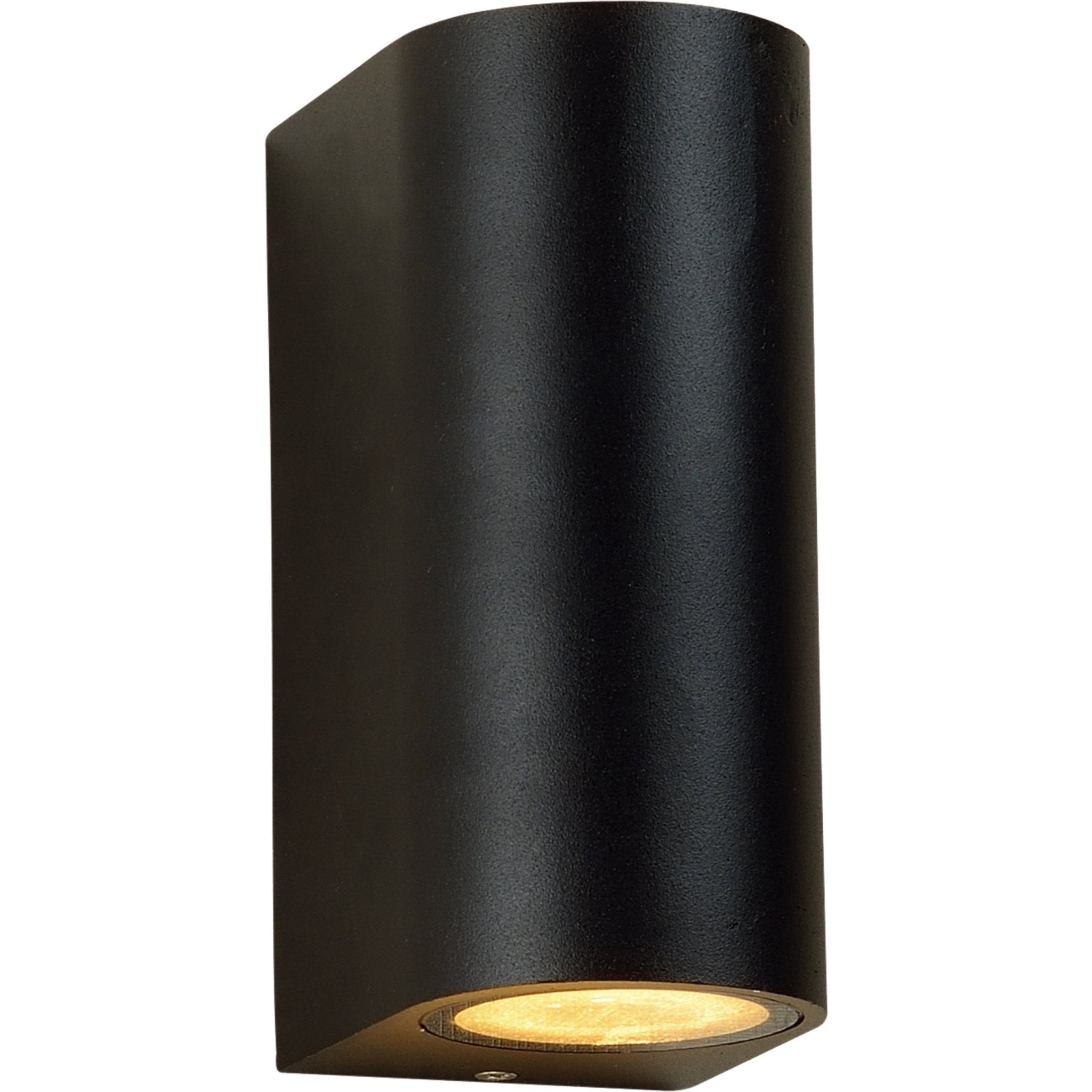 LED wandlamp buiten - Cilinder met 2 x GU10 fitting - Sapri - IP44 - Zwart - LED.nl