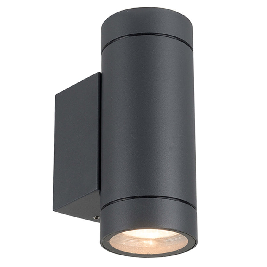 LEDs Light Up &amp; Down Light Wall Lamp - 2x GU10 fitting - IP44 - Anthracite - Model Carpi - LED.nl