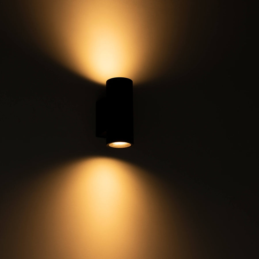 LEDs Light Up &amp; Down Light Wall Lamp - 2x GU10 fitting - IP44 - Anthracite - Model Carpi - LED.nl