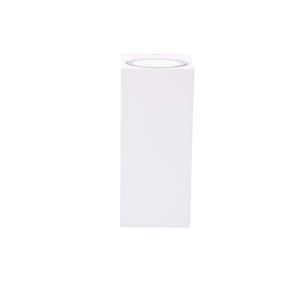 4 pack - LED's Light LED Buitenlamp met GU10 fitting - Rechthoek - IP44 - Wit - Model Milaan Wandlampen LED.nl