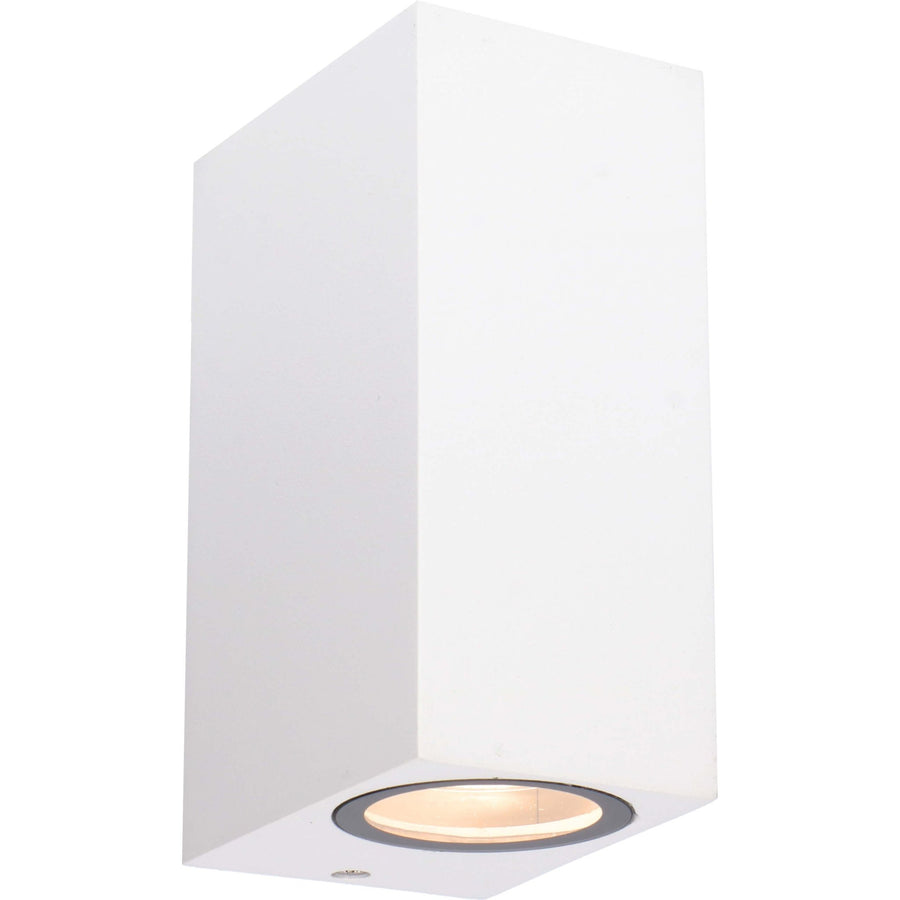 4 pack - LED's Light LED Buitenlamp met GU10 fitting - Rechthoek - IP44 - Wit - Model Milaan Wandlampen LED.nl