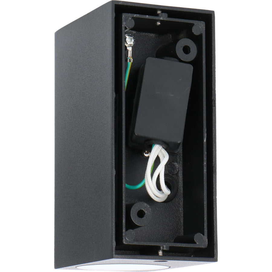 LED's Light LED Outdoor Lamp with GU10 Fitting - Rectangle - IP44 - Black - Model Milan - LED.nl