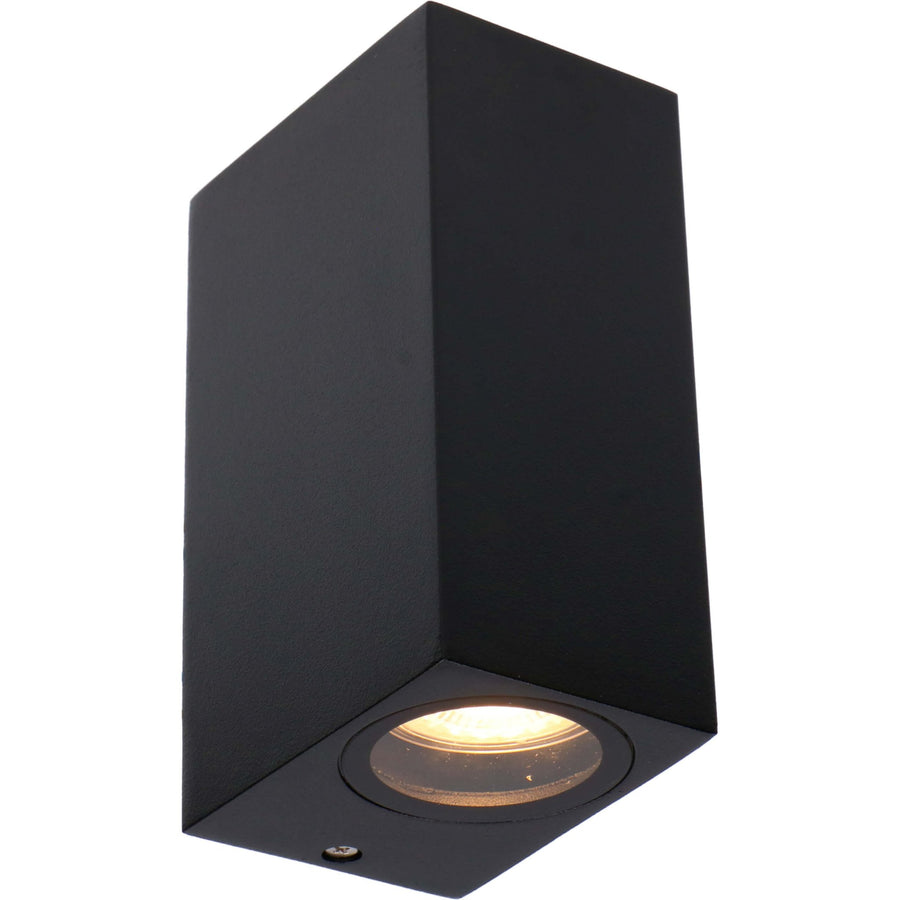 LED's Light LED Outdoor Lamp with GU10 Fitting - Rectangle - IP44 - Black - Model Milan - LED.nl