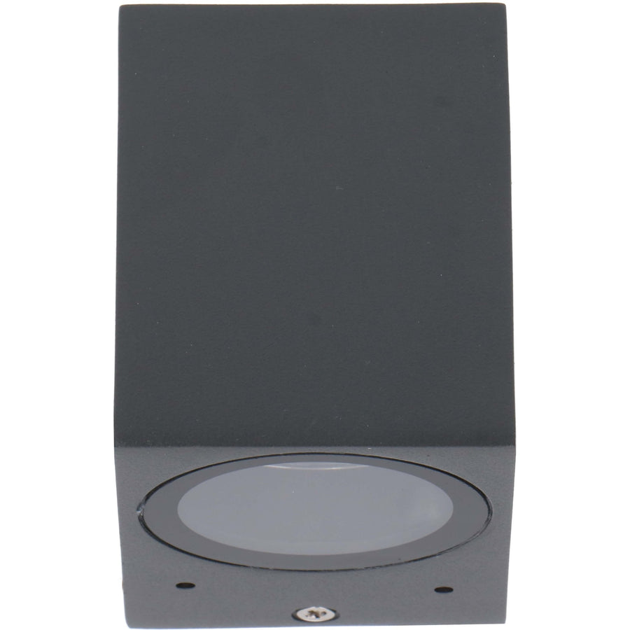 NØRD Down - LED's Light LED Wandlamp Buiten met GU10 fitting - Vierkant - IP44 - Antraciet - Model Rome Wandlampen LED.nl
