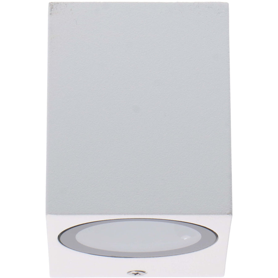 NØRD Down - LED's Light LED Wandlamp Buiten met GU10 fitting - Vierkant - IP44 - Wit - Model Rome Wandlampen LED.nl
