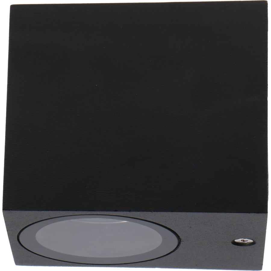NØRD Down - LED's Light LED Wandlamp Buiten met GU10 fitting - Vierkant - IP44 - Zwart - Model Rome Wandlampen LED.nl