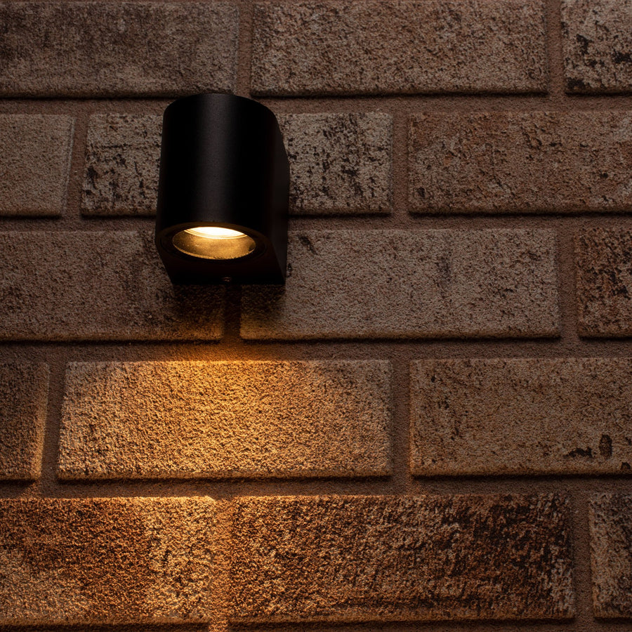 LED's Light LED Wall lamp outdoor with GU10 fitting - Round - Model San Marino - IP44 - Black - LED.nl
