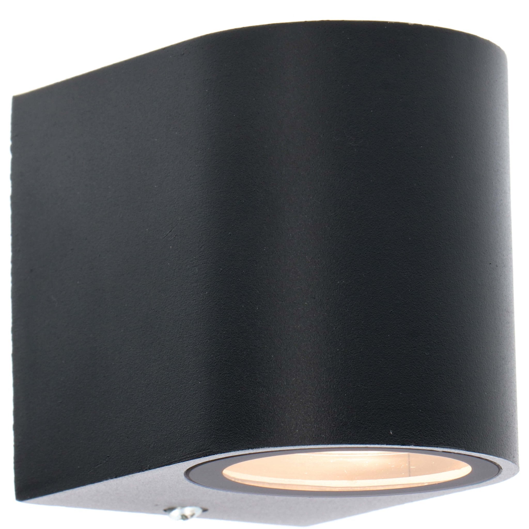 5 pack - LED's Light LED Wandlamp buiten met GU10 fitting - Rond - Model San Marino - IP44 - Zwart Wandlampen LED.nl