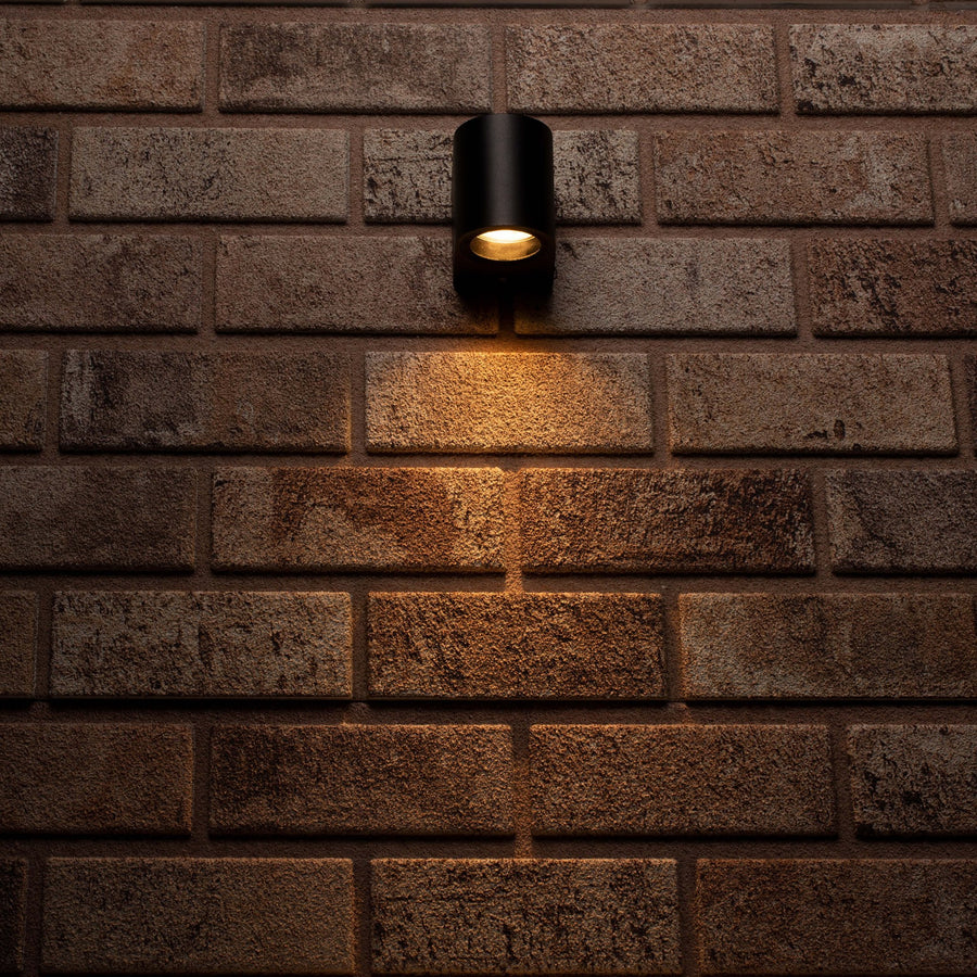 LED's Light LED Wall lamp outdoor with GU10 fitting - Round - Model San Marino - IP44 - Black - LED.nl